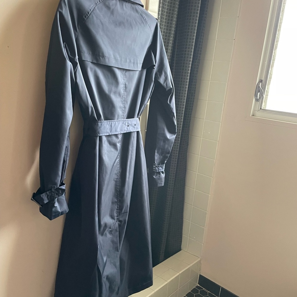 NWOT Michael Kors Navy Blue Trench Coat raincoat - Picture 4 of 5